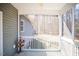 Inviting screened-in porch overlooking private wooded backyard at 159 Valhalla Dr, Timberlake, NC 27583