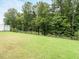 Large grass-covered backyard area featuring a fence, trees, and well-manicured lawn at 286 Two Creeks Lp, Chapel Hill, NC 27517