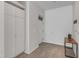 Clean foyer featuring a minimalist table, ample storage, and modern lighting at 319 Fayetteville St # 509, Raleigh, NC 27601