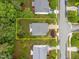 Aerial view highlighting the property's layout and location within a desirable neighborhood at 3614 Kilgo Dr, Durham, NC 27705