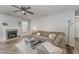 Spacious living room featuring a fireplace at 38 Colonial Hills Dr, Lillington, NC 27546