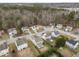 Residential neighborhood featuring a cul-de-sac and tree-lined streets amid wooded surroundings at 3811 Chehaw Dr, Raleigh, NC 27610