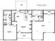 First floor plan showing a main suite, living room, dining area, kitchen, garage, and patio at 414 Springtooth Dr, Zebulon, NC 27597