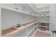Well-organized pantry with ample shelving and counter space for storing food and kitchen essentials at 4508 Chandler Creek Pl, Apex, NC 27539