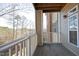 Enjoy outdoor living on this balcony with a view of the surrounding nature at 528 Weather Ridge Ln, Cary, NC 27513