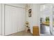 Bright hallway with a large closet and an adjacent living room at 613 S Fuquay Ave, Fuquay Varina, NC 27526