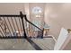 View from the top of the stairs to the foyer at 7709 Moondance Ct, Wake Forest, NC 27587
