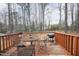 Outdoor deck with seating and a grill at 104 Hickory Glen Ln, Durham, NC 27703