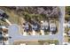 Aerial shot of home showing its location within a well-planned, peaceful residential neighborhood at 105 Palladium Ct, Elon, NC 27244
