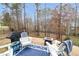 Cozy backyard patio features a grill, fire pit, and Adirondack chairs for outdoor relaxation at 105 Palladium Ct, Elon, NC 27244