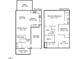 Detailed floor plan showcasing the layout of this two-story home, including dimensions and room locations at 108 Palmdale Ct, Holly Springs, NC 27540