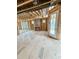 View of the interior framing, showing the layout with windows and a doorway to the outside at 108 Pointe Park Cir, Holly Springs, NC 27540