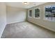 Bedroom features neutral carpet, paint, and trim at 135 N Ridge View Way, Franklinton, NC 27525