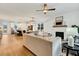 Inviting living space open to the kitchen features a fireplace and ample natural light at 1467 Antioch Church Rd, Timberlake, NC 27583