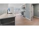 Beautiful renovated kitchen featuring sleek countertops, modern appliances, and stylish cabinetry at 307 Gordon St, Roxboro, NC 27573