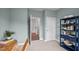 Well-organized office space with bookshelves, desk and a serene workspace at 415 Swift Creek Farm Ln, Clayton, NC 27520