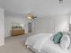 Spacious bedroom featuring a bed and closet at 4207 Hampstead Village Dr, Durham, NC 27703