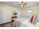 Well-lit bedroom showcasing a comfortable bed and tasteful decor at 4705 Blue Bird Ct # C, Raleigh, NC 27606