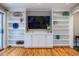 Stylish built-in shelving with storage cabinets and drawers, perfect for organizing and displaying items at 708 Kenmore Rd, Chapel Hill, NC 27514