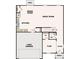 Spacious first floor plan featuring a kitchen, great room, dining area, flex room, and two-car garage at 7576 Tanager Dr, Snow Camp, NC 27349