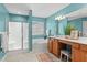 Well-lit bathroom features a separate shower and tub, double sinks, and ample counter space at 80 Ingle View Ct, Burlington, NC 27215