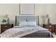 A bedroom featuring a well-made bed, side tables, and matching lamps creating a comfortable atmosphere at 80 Ingle View Ct, Burlington, NC 27215