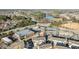 Aerial view showcasing the community's proximity to commercial area and easy access to main roads at 978 Gateway Commons Cir, Wake Forest, NC 27587