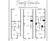 Floorplan of 3-story townhome, including measurements at 978 Gateway Commons Cir, Wake Forest, NC 27587