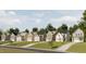 Street view showcasing a row of newly constructed homes in a well-planned community at 1032 Harper Rd, Raleigh, NC 27603