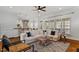 Spacious living room flows to the kitchen; perfect for entertaining at 105 Jessfield Pl, Cary, NC 27519