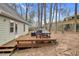 Backyard deck with outdoor seating area, ideal for relaxing and enjoying outdoor living at 107 Fishers Creek Ct, Cary, NC 27513