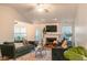 Inviting living room featuring neutral walls, a fireplace, and comfortable seating at 200 Lindell Dr, Apex, NC 27539