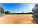 Community baseball field with a dirt infield, grass outfield, and perimeter fencing at 2115 Port Royal Rd, Raleigh, NC 27609