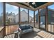 Outdoor porch with a scenic neighborhood view and comfortable seating at 2128 Arborwood Dr, Durham, NC 27705