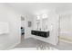 Bright bathroom featuring double sink vanity and shower at 3021 Allenby Dr, Raleigh, NC 27604