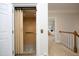 Interior view of a home elevator leading to the second floor with bedroom at 3937 Bentley Brook Dr, Raleigh, NC 27612