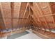 This attic offers ample storage space ready to be transformed into additional living space at 401 Acorn Falls Ct, Holly Springs, NC 27540