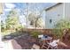Secluded backyard featuring a small table and chair set, and garden at 516 N Bloodworth St, Raleigh, NC 27604