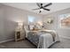 Cozy bedroom featuring plush carpet, soft lighting, and neutral decor to create a relaxing atmosphere at 838 Waring St, Durham, NC 27704