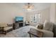 Living room features a comfortable sofa, large windows, and attractive flooring perfect for relaxation and entertainment at 104 Chris Ct, Cary, NC 27511
