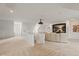 Spacious basement designed for entertainment, featuring a home theater setup and comfortable seating at 109 Chimeneas Pl, Chapel Hill, NC 27517