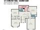 Second floor floorplan of 121 Stone Nut Trail with bedrooms, storage, and bathrooms at 121 Stone Nut Trl, Fuquay Varina, NC 27526