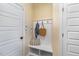 Inviting mudroom boasts built-in bench, coat hooks, and ample storage space at 121 Stone Nut Trl, Fuquay Varina, NC 27526