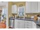 Bright kitchen featuring stainless steel appliances, white cabinets, and efficient layout at 1700 Tiffany Bay Ct # 303, Raleigh, NC 27609