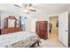 Light and airy bedroom with a ceiling fan, walk-in closet, and traditional-style furniture set at 174 Arrow Ln, Middlesex, NC 27557