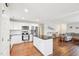 Modern kitchen with stainless steel appliances, white cabinets, and dark countertops at 174 Arrow Ln, Middlesex, NC 27557