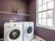 Laundry room featuring side-by-side washer and dryer, shelf and large window at 206 May Farm Rd, Pittsboro, NC 27312