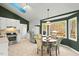 Charming eat-in kitchen with white cabinets, stainless steel appliances, and a cozy dining area at 2204 Gentry Dr, Durham, NC 27705