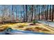 Beautiful backyard with mature trees and partial fence at 3306 Whitfield Rd, Chapel Hill, NC 27514