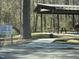 A rustic pavilion is nestled in a serene wooded area, perfect for outdoor events at 3306 Whitfield Rd, Chapel Hill, NC 27514
